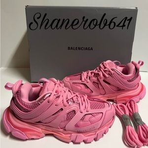 Balenciaga Track Trainers Pink Women Size 7 BST VNDS